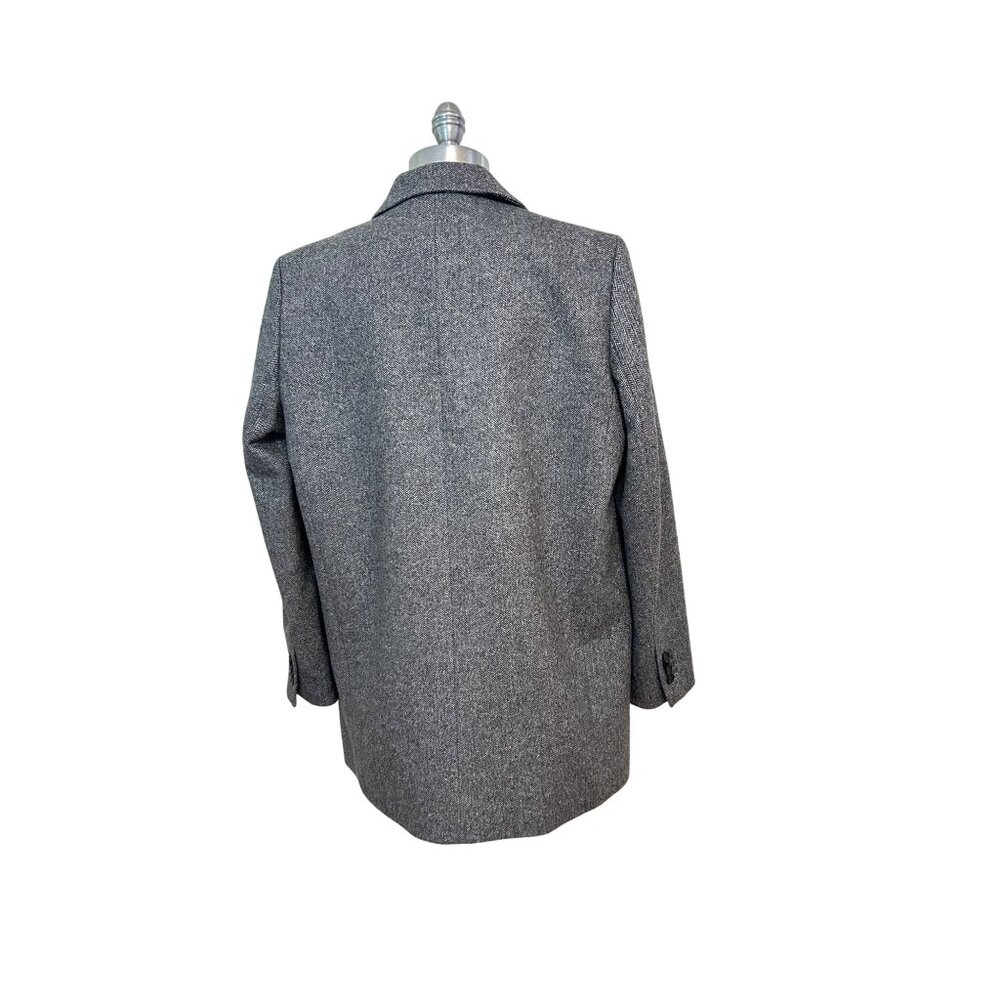 Everlane The Oversized Blazer in Wool Gray Herringbone size 10 - Picture 7 of 9